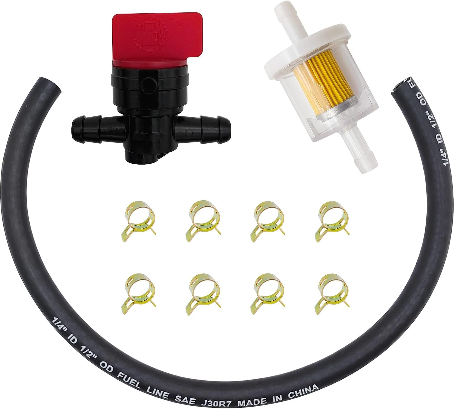 791766 Fuel Line Hose Kit with Shut Off Valve and Filter