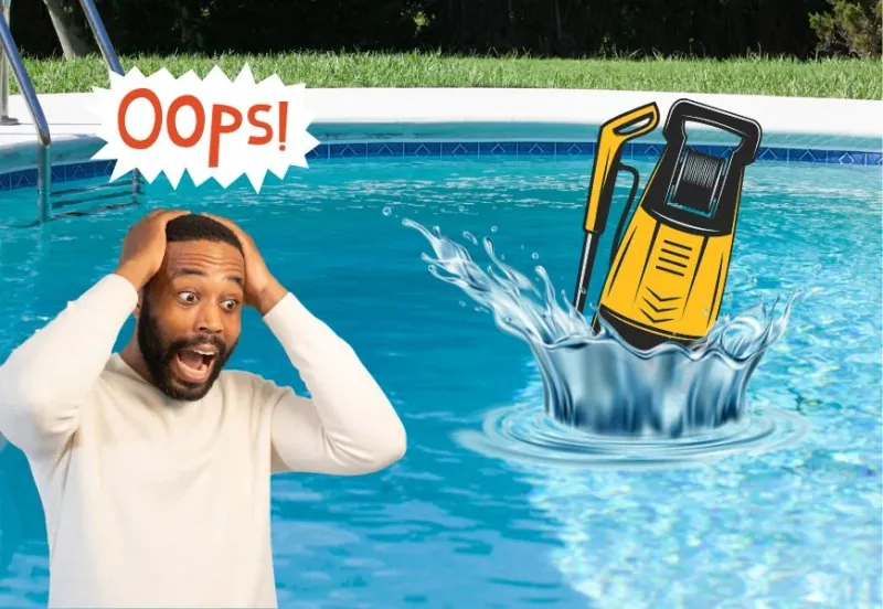 Pressure Washer Submerged in Swimming Pool Emergency Recovery