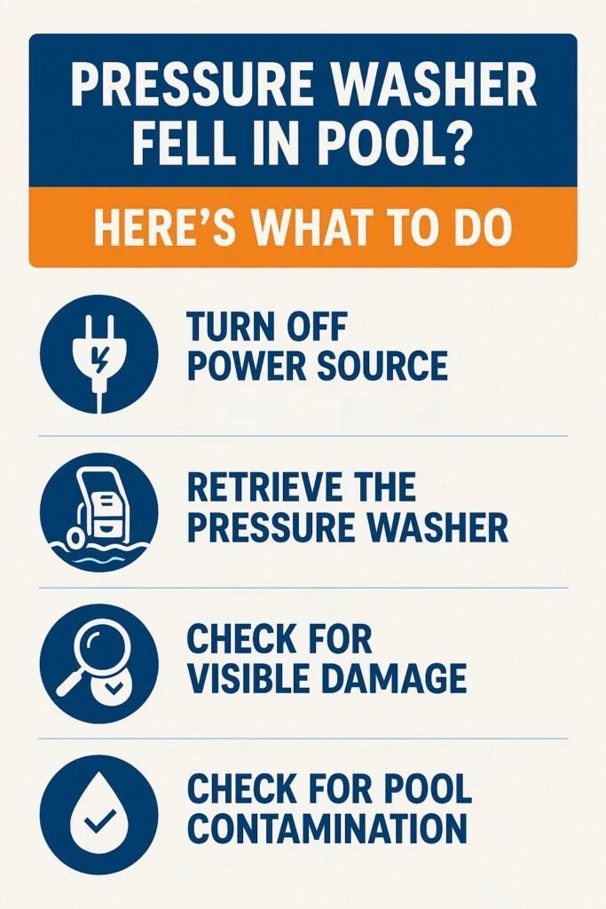 Step-by-step small engine water recovery infographic