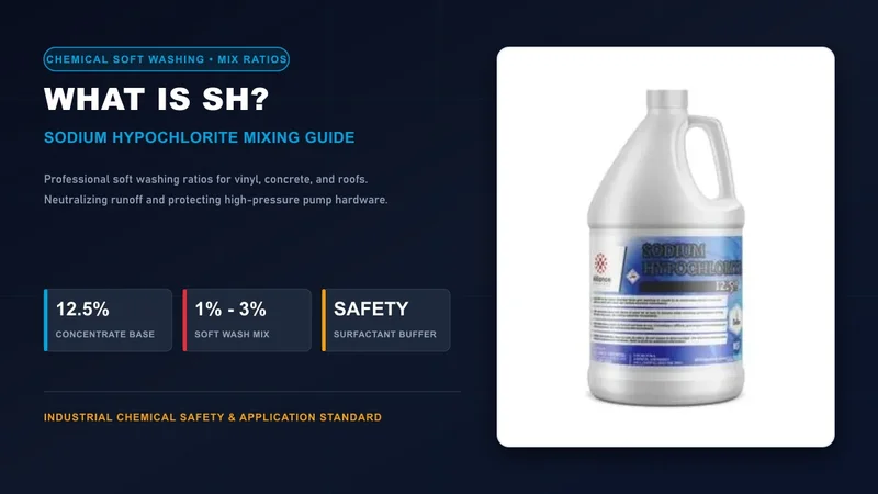 What is SH Sodium Hypochlorite in Pressure Washing Mix Ratio Guide